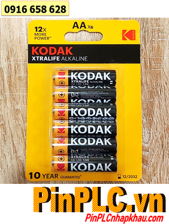 Pin KODAK LR6 Alkaline 1.5v, Pin tiểu AA 1.5V alkaline KODAK LR6 chính hãng /Loại Vỉ 6viên